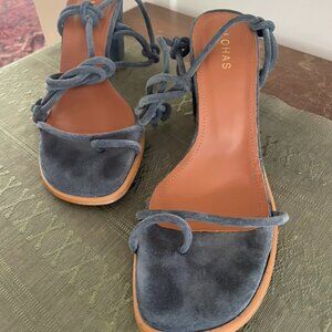 Alohas Grace Block Heel Sandal in Slate Grey